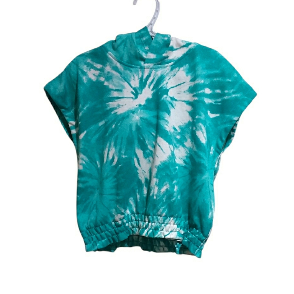 H&M Girls Hooded Summery Tie Dye Burst Top